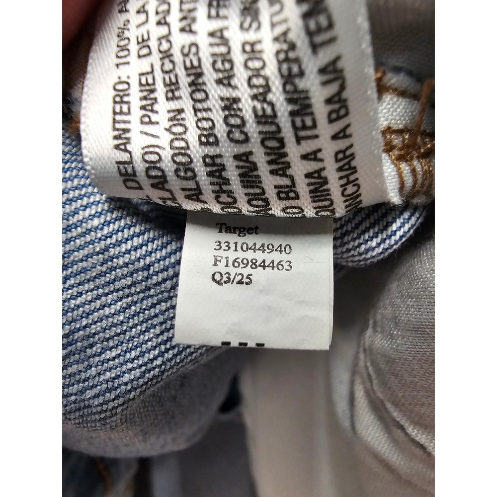 Wild Fable Womens Low-Rise Straight Leg Jeans Light Wash EasyRigid Blue Size 12 - Picture 9 of 10